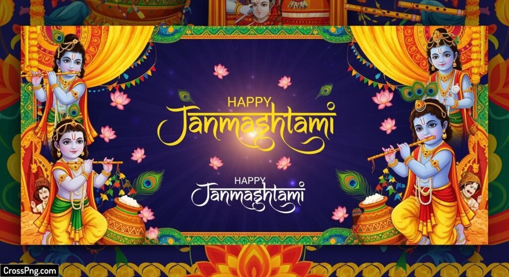 Janmashtami banner background image