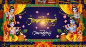 Janmashtami banner background image