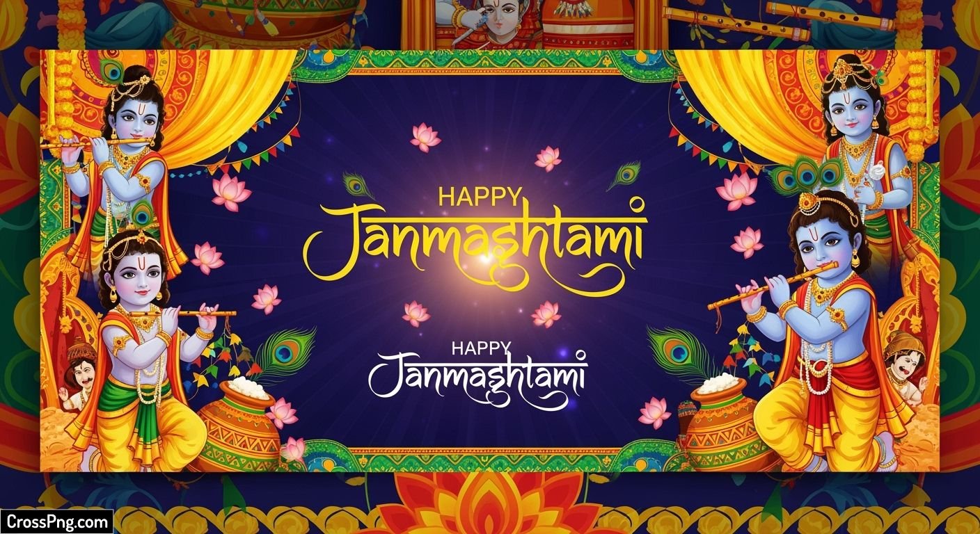 Janmashtami banner background image