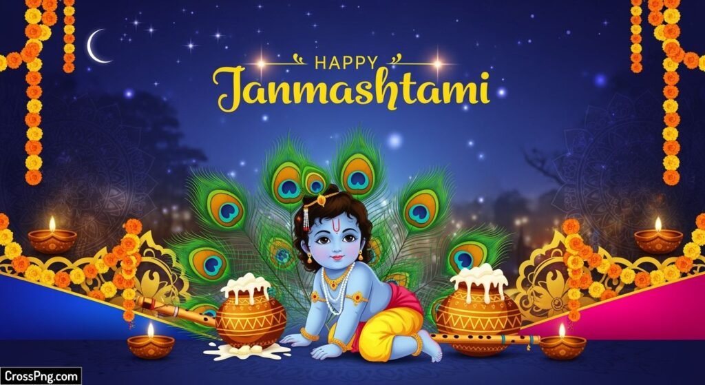 Janmashtami banner background image
