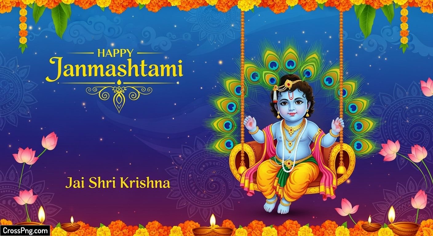 Janmashtami banner background image 3