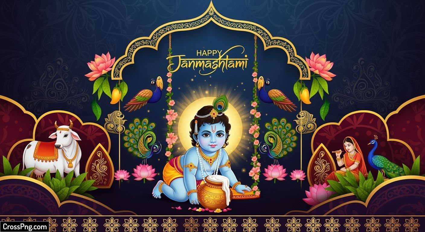 Janmashtami banner background image 6