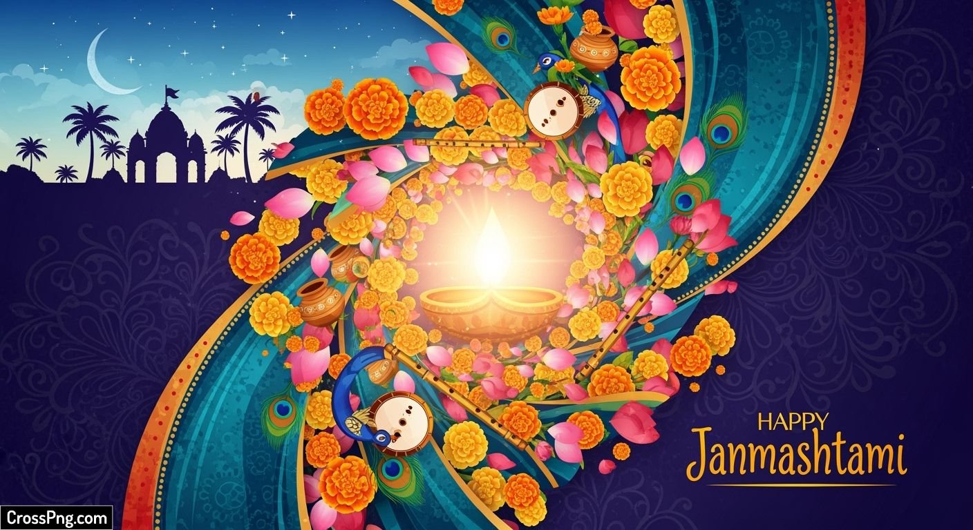 Janmashtami poster background image