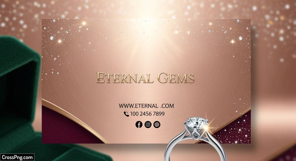 Jewellery visiting card background image