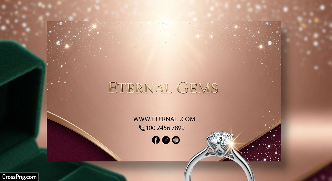 Jewellery visiting card background image