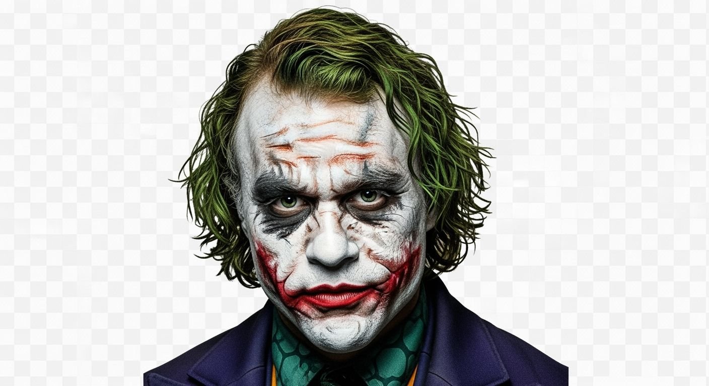 Joker pfp heath ledger transparent image