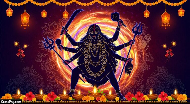Kali puja banner background image