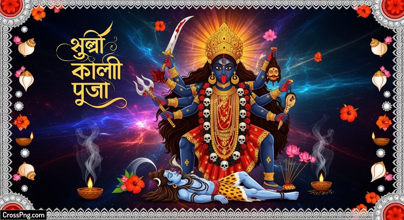Kali puja banner background image 2