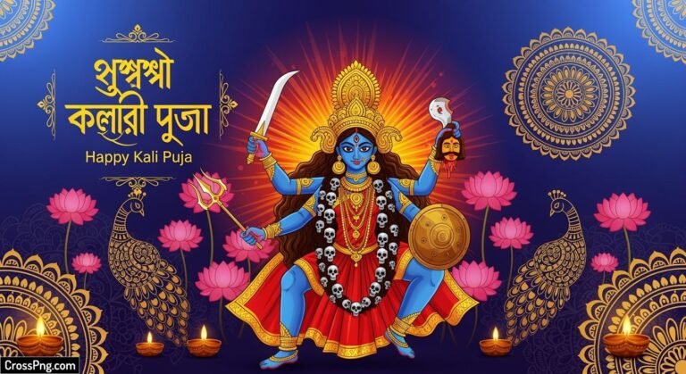 Kali puja banner background image