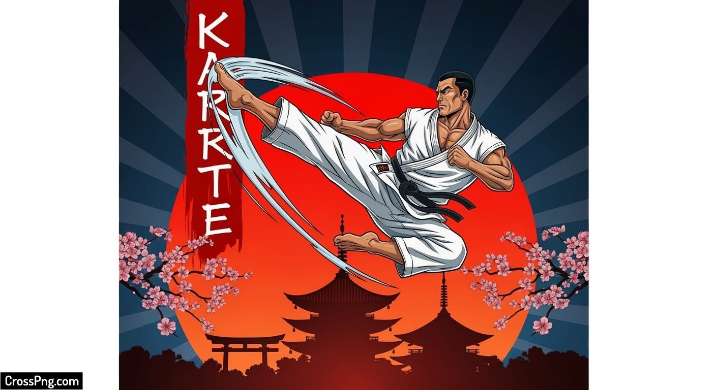 Karate poster background image 2