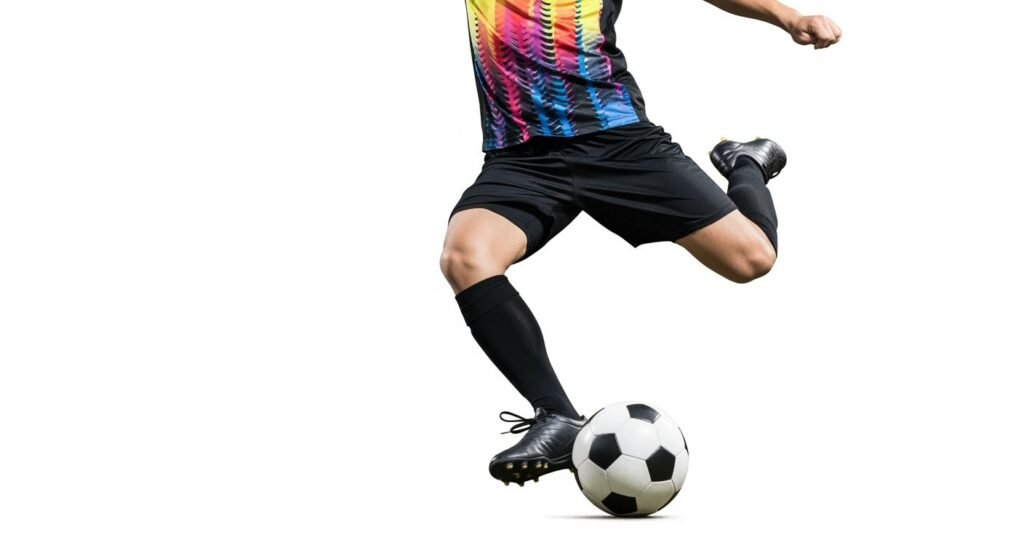 Kicking white background image 2