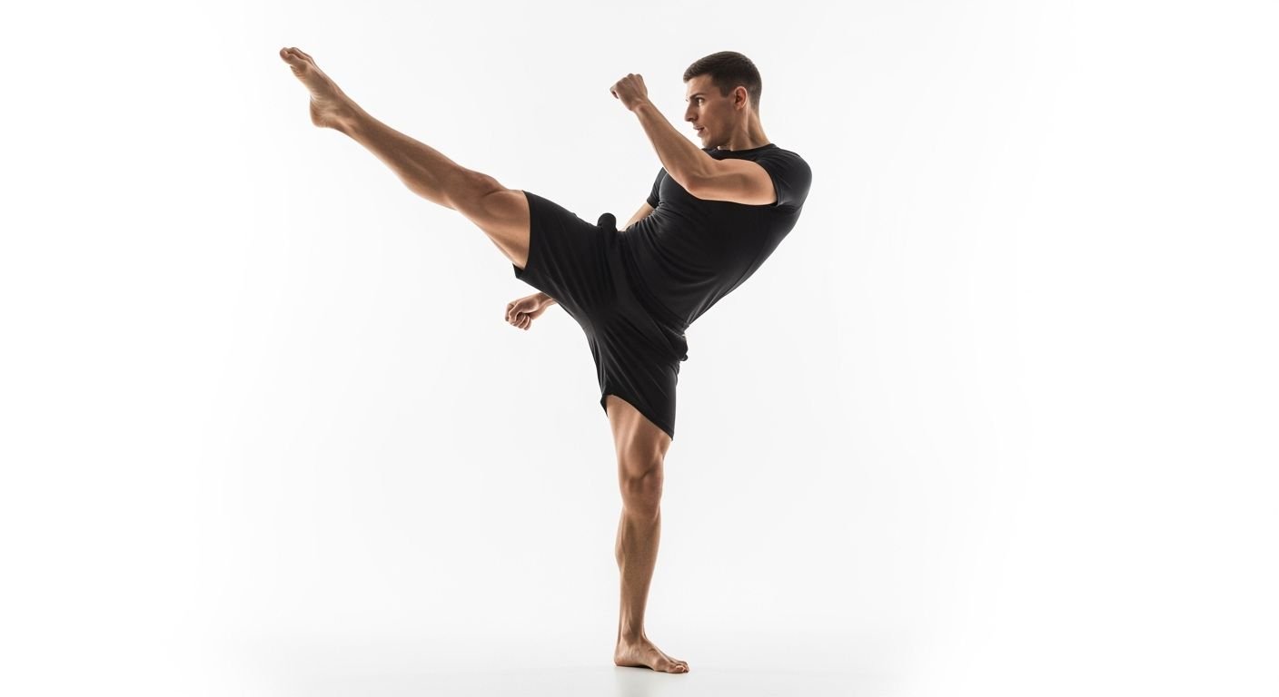 Kicking white background image 4