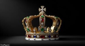 King crown black background image
