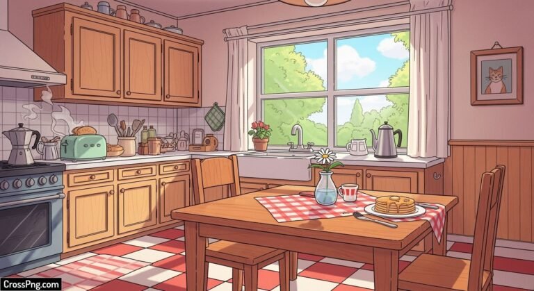 Kitchen background cartoon image 3