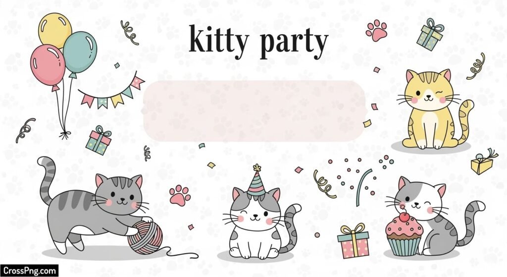 Kitty party invitation background image 2