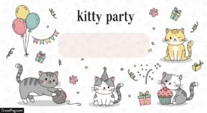 Kitty party invitation background image 2