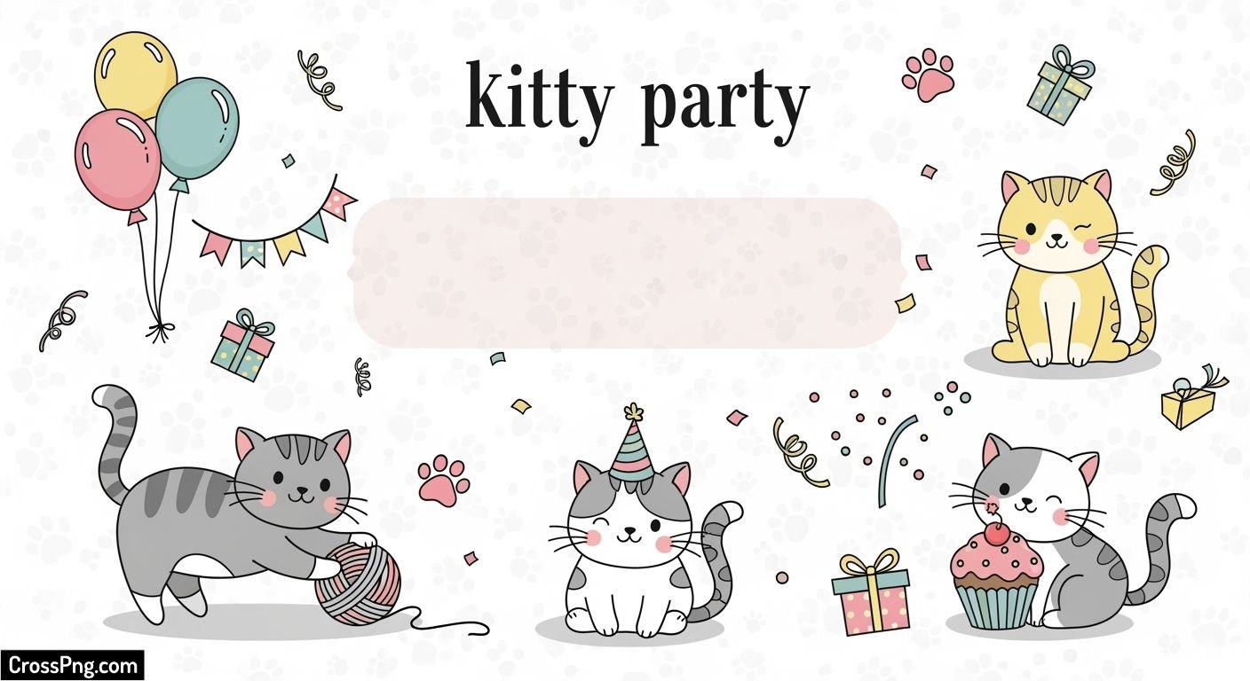 Kitty party invitation background image 2