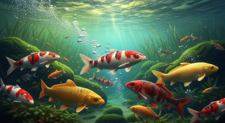 Koi fish background image 4