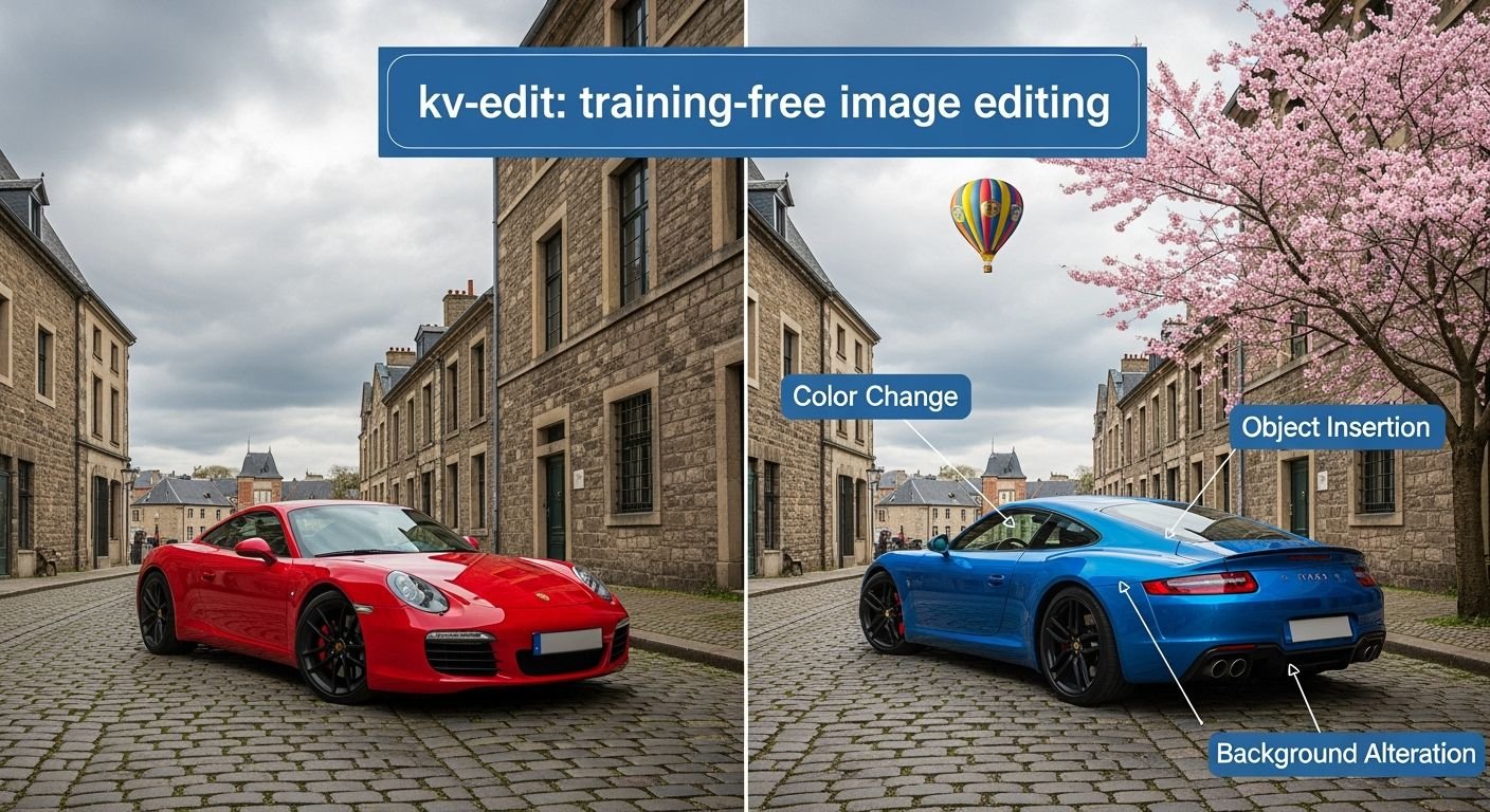 Kv edit training free image editing for image 2