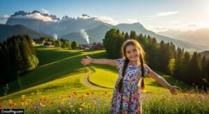 Ladki ke sath background image