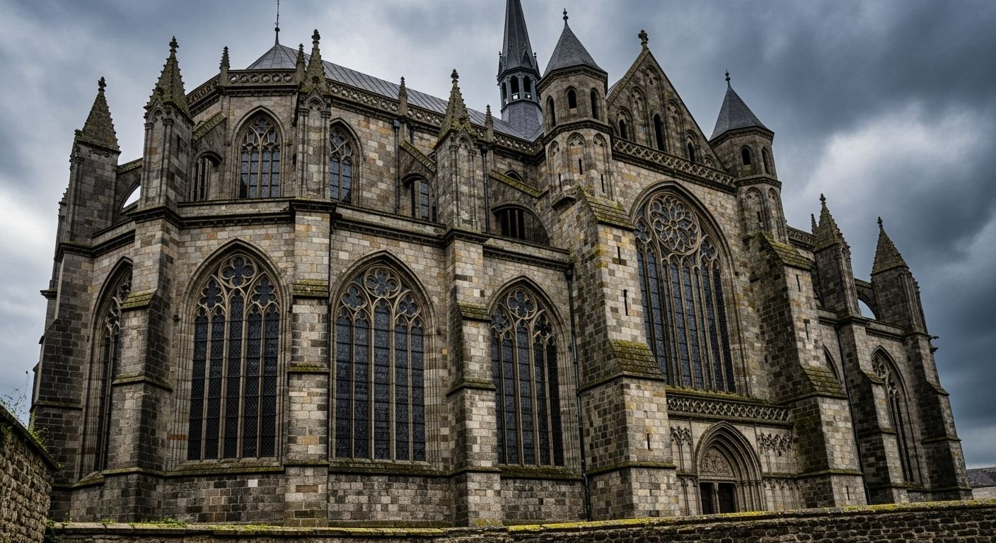 Large old building background image