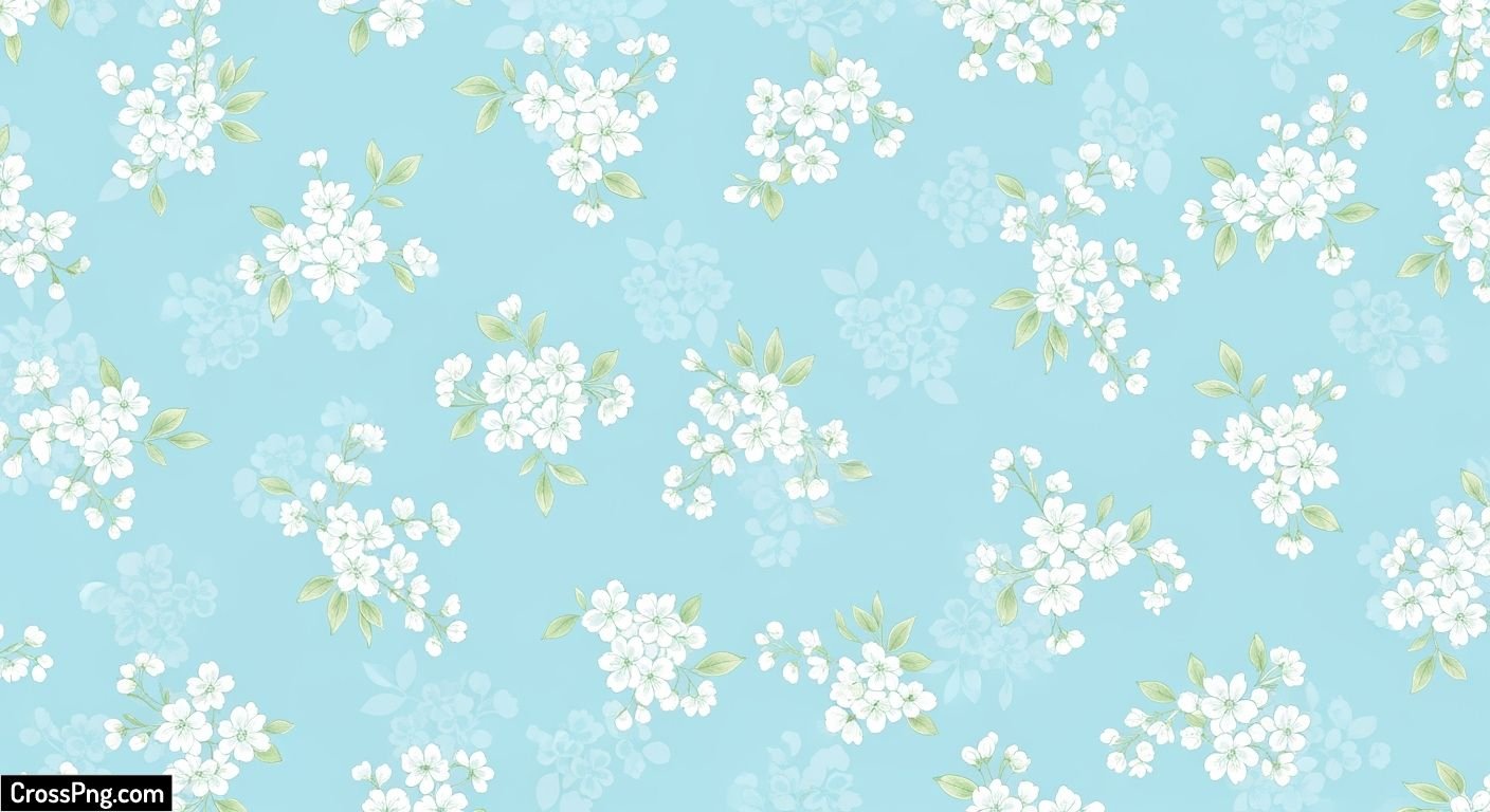 Light blue floral background image 3
