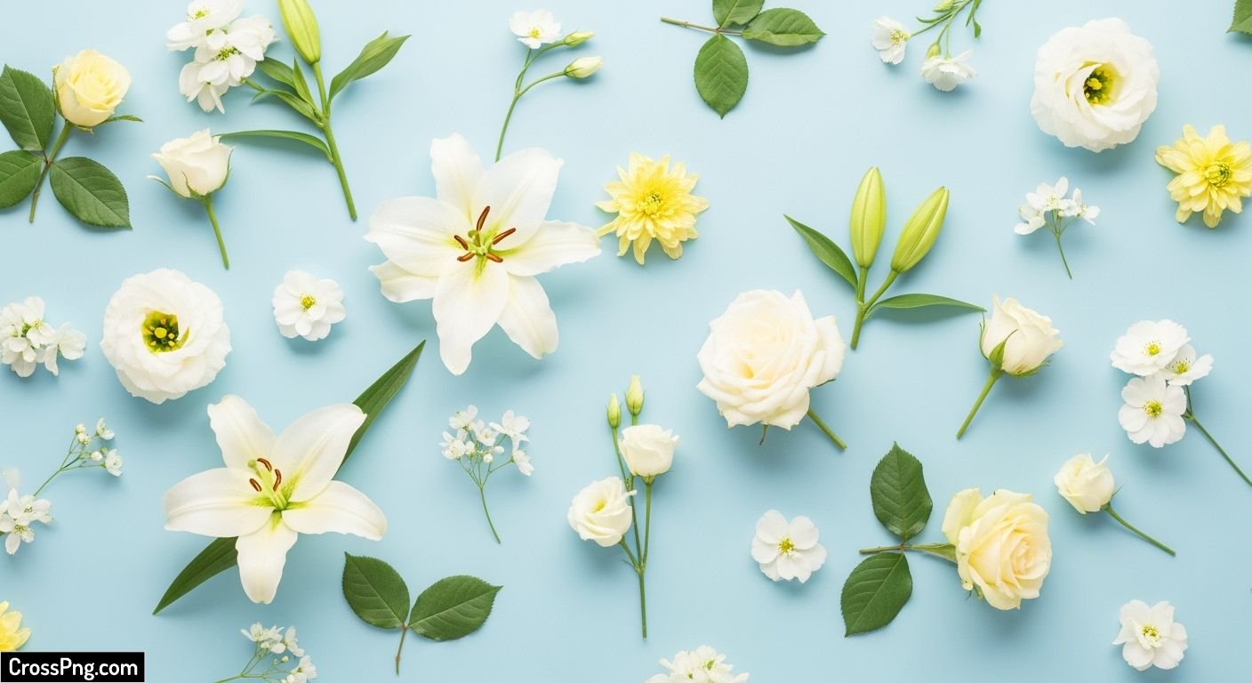 Light blue floral background image