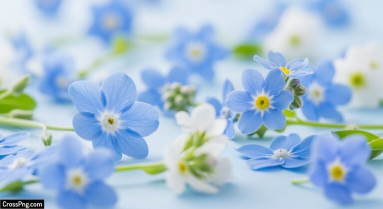 Light blue flower background image 3