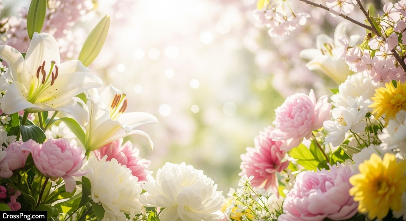 Light flower background hd image