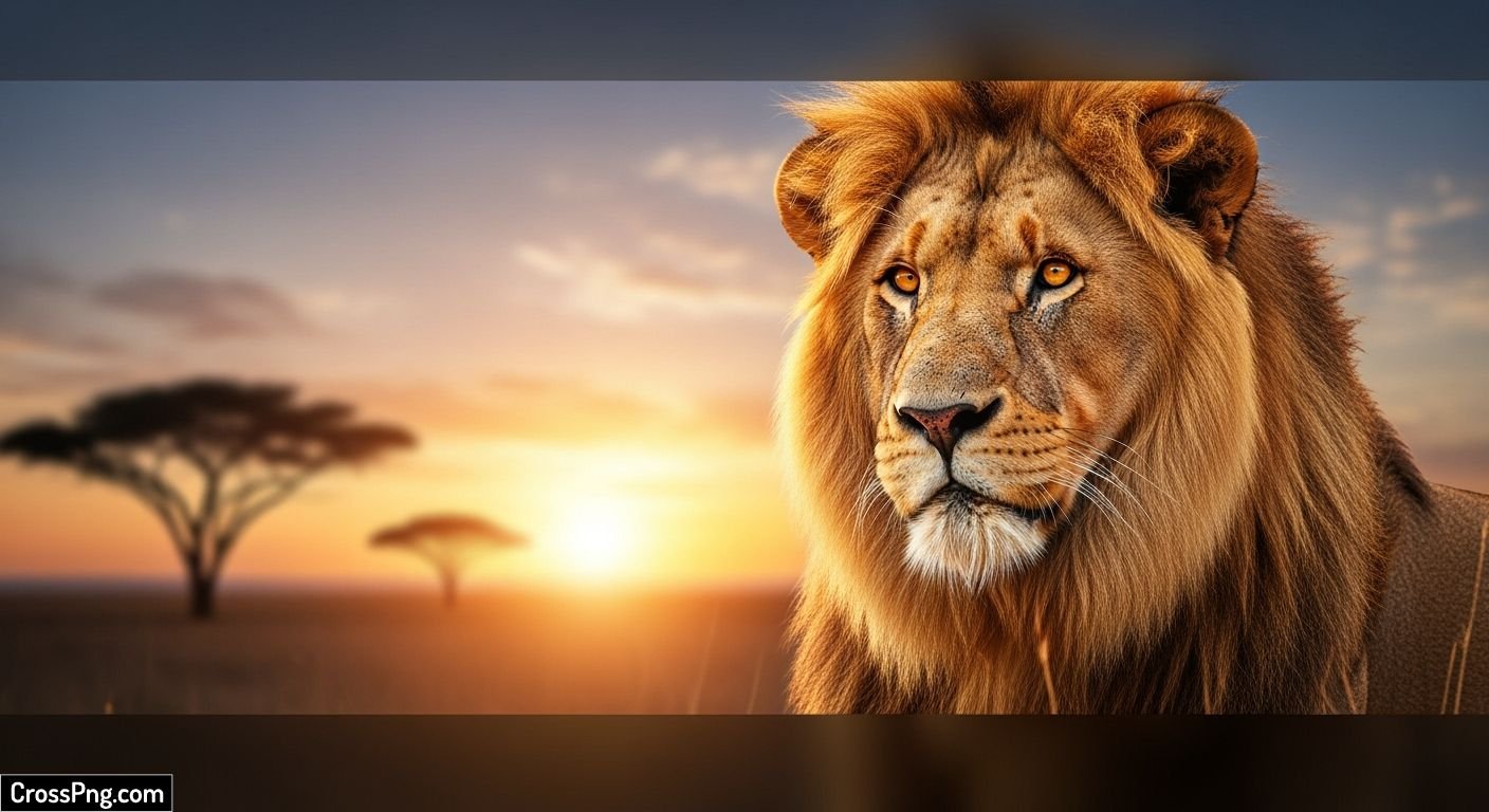 Lion background for editing image