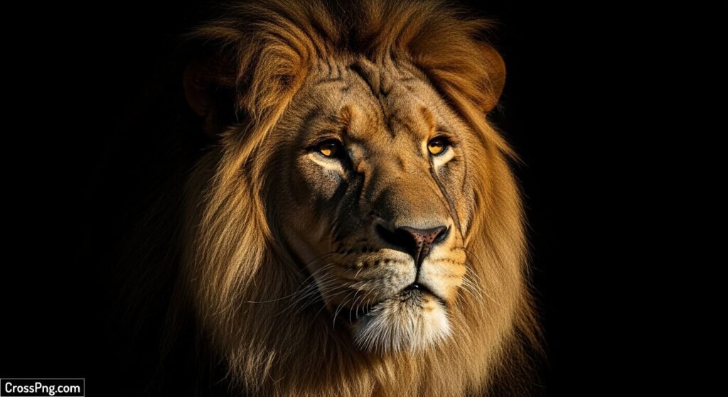 Lion black background image