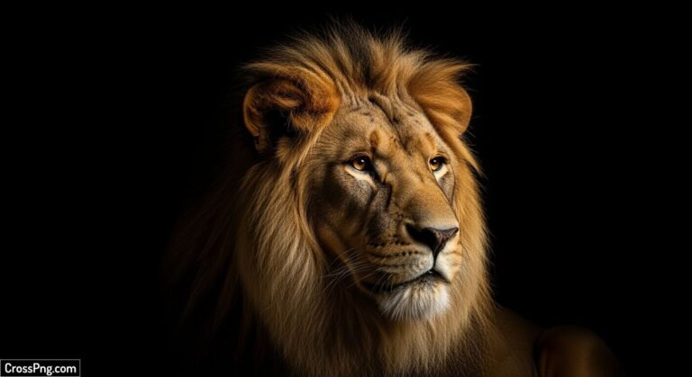 Lion black background image 2
