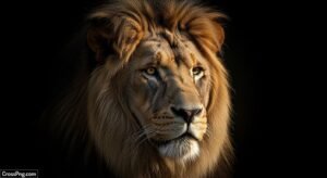 Lion black background image 3