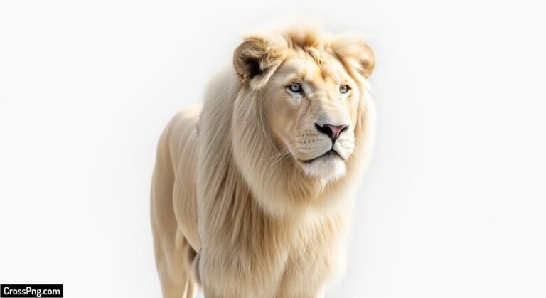 Lion white background image