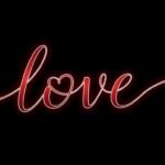 Love text png black background image