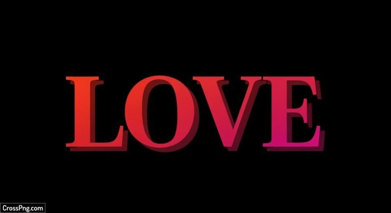 Love text png black background image 2