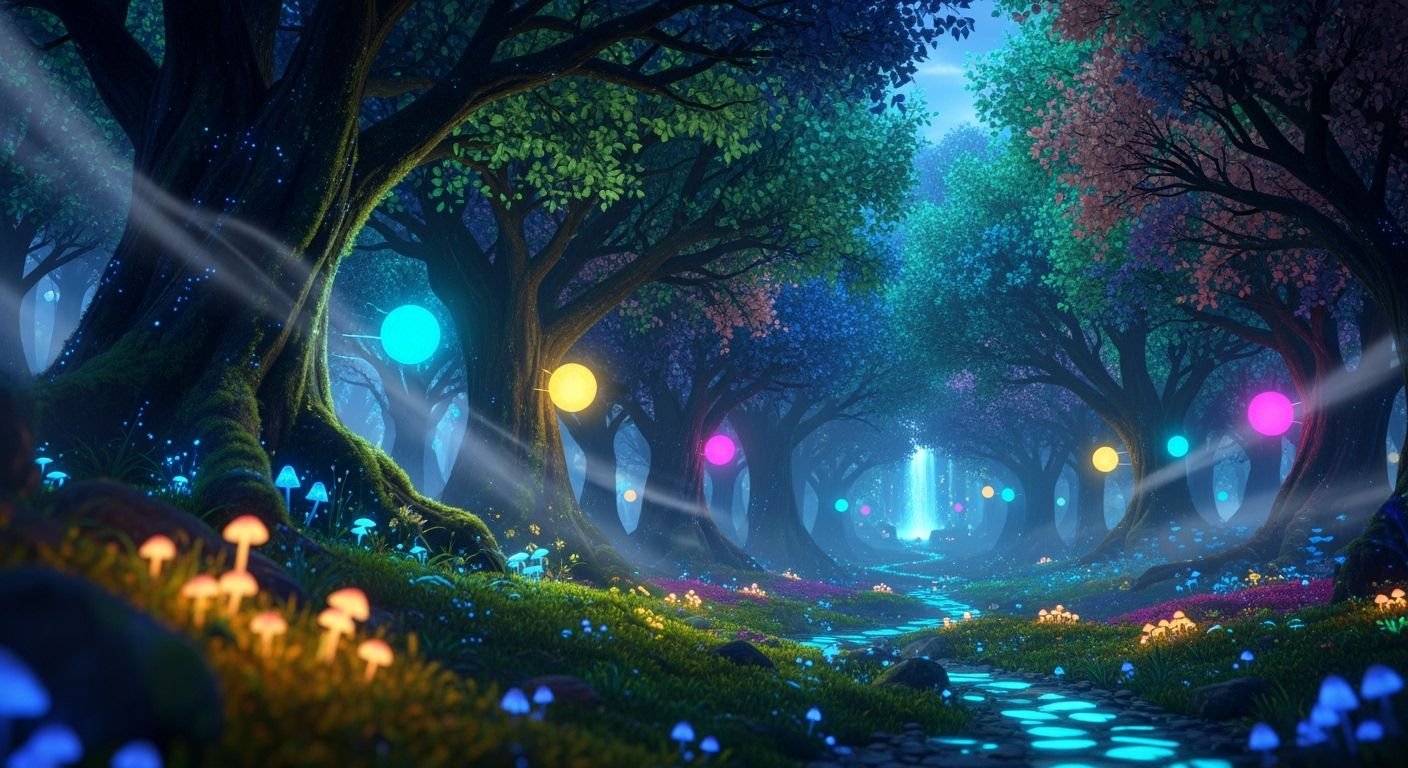 Magic woods background image