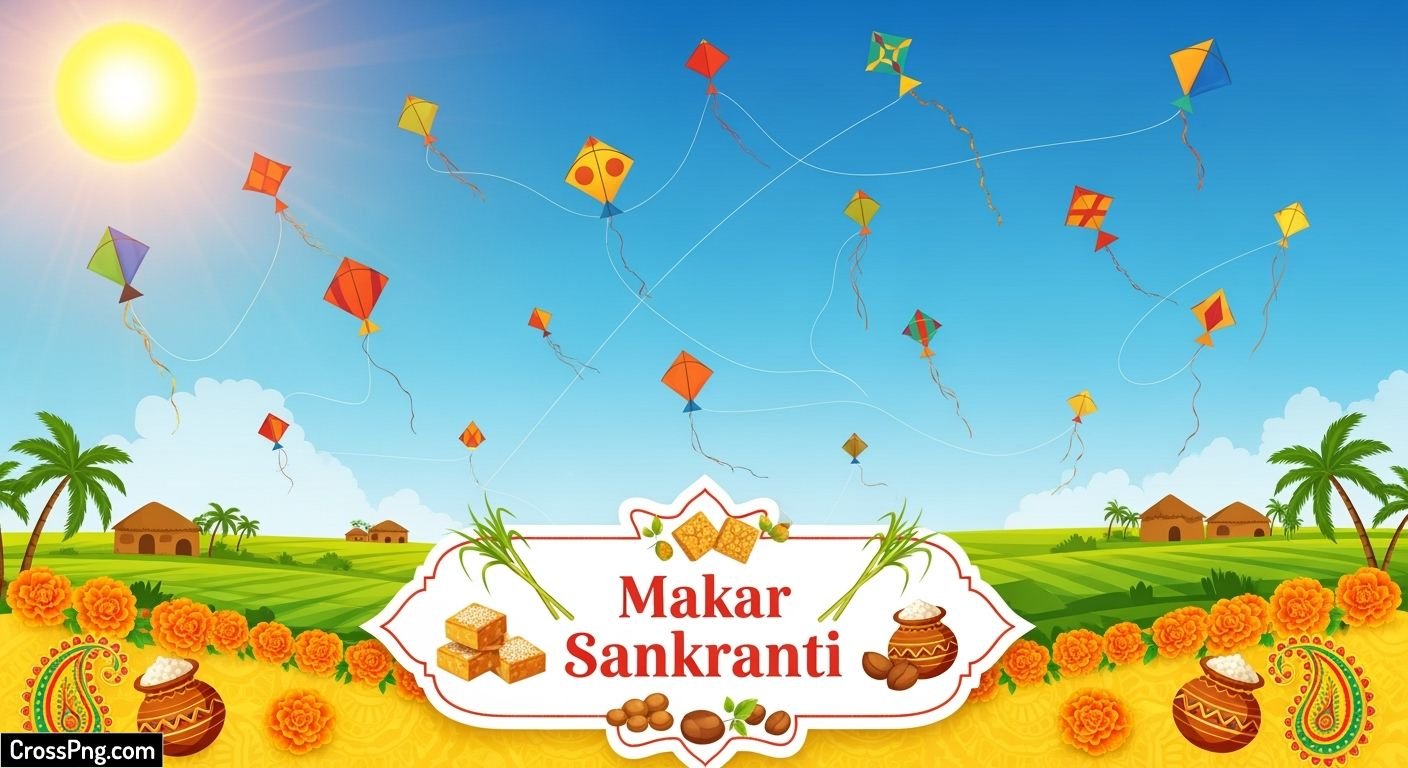 Makar sankranti banner background image 3