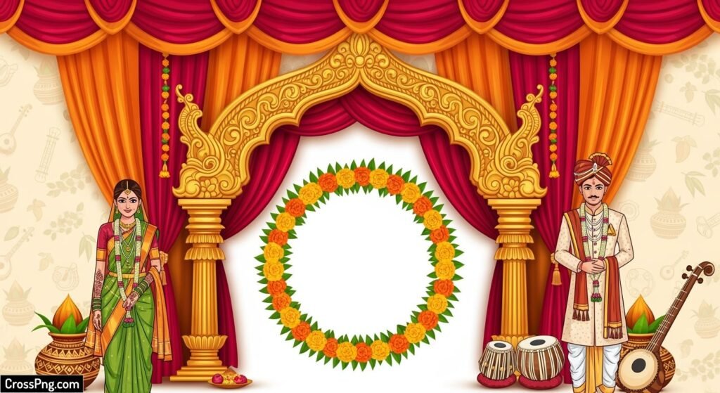 Marathi wedding banner background image