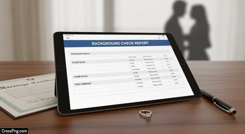Marriage background check image