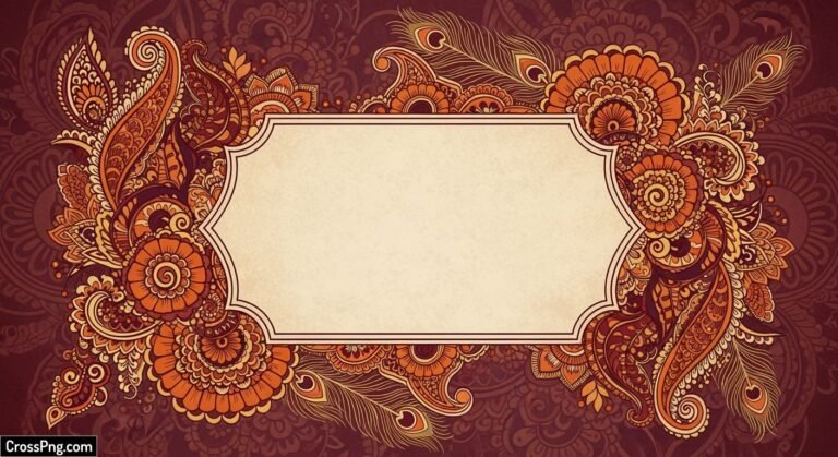 Mehndi invitation card background image