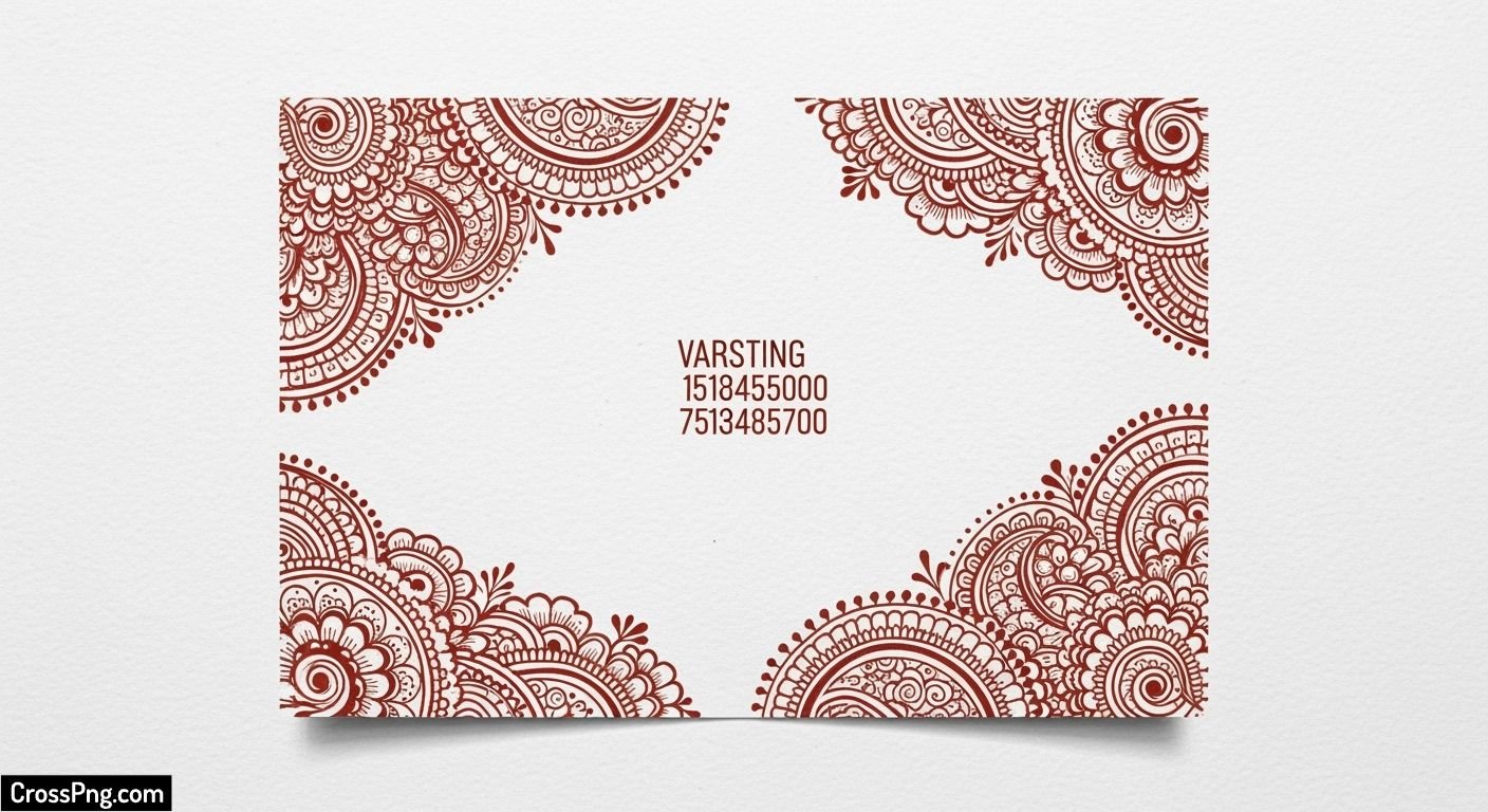 Mehndi visiting card background image