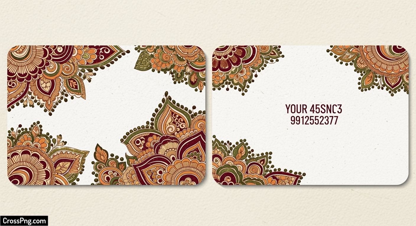 Mehndi visiting card background image 3