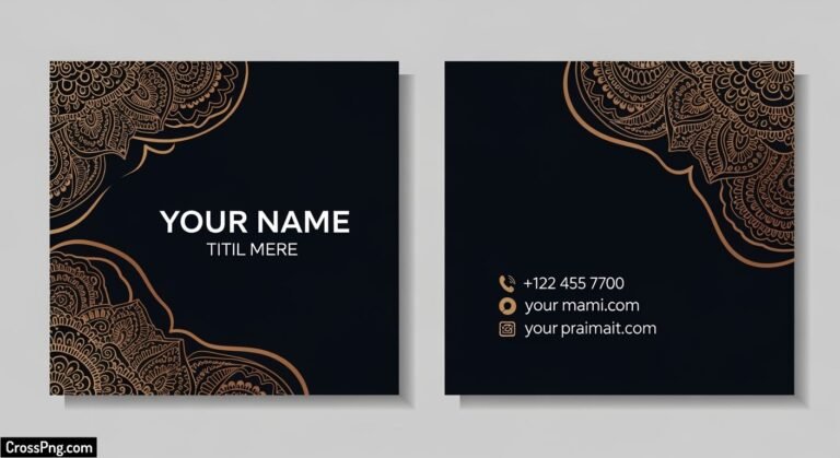 Mehndi visiting card background image