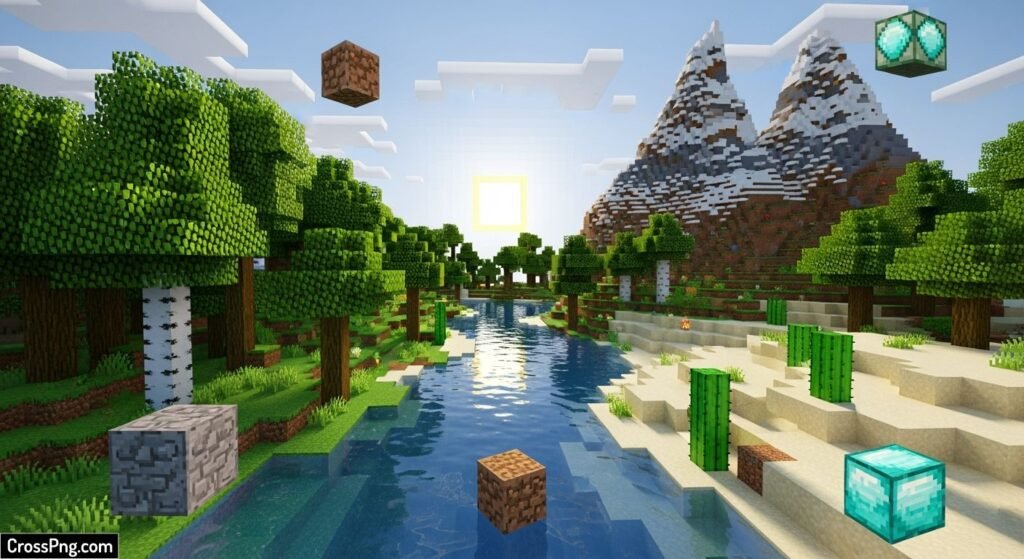 Minecraft thumbnail background image