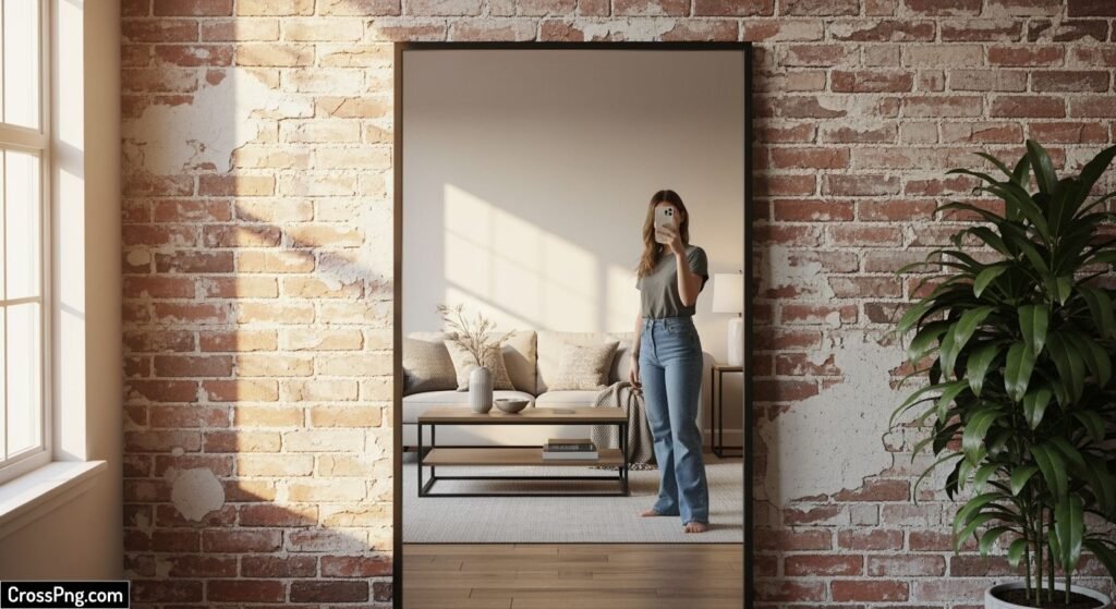 Mirror selfie background image