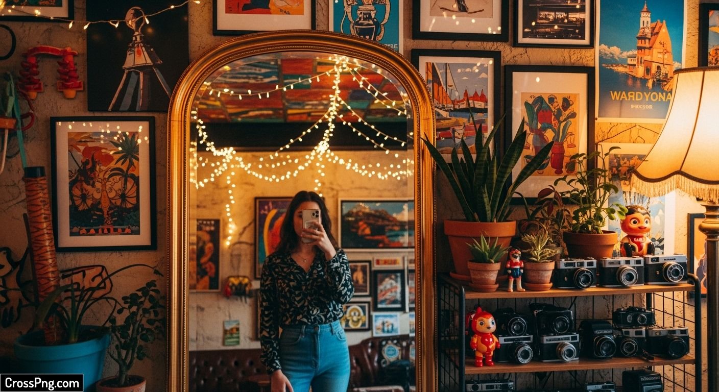 Mirror selfie background image 3