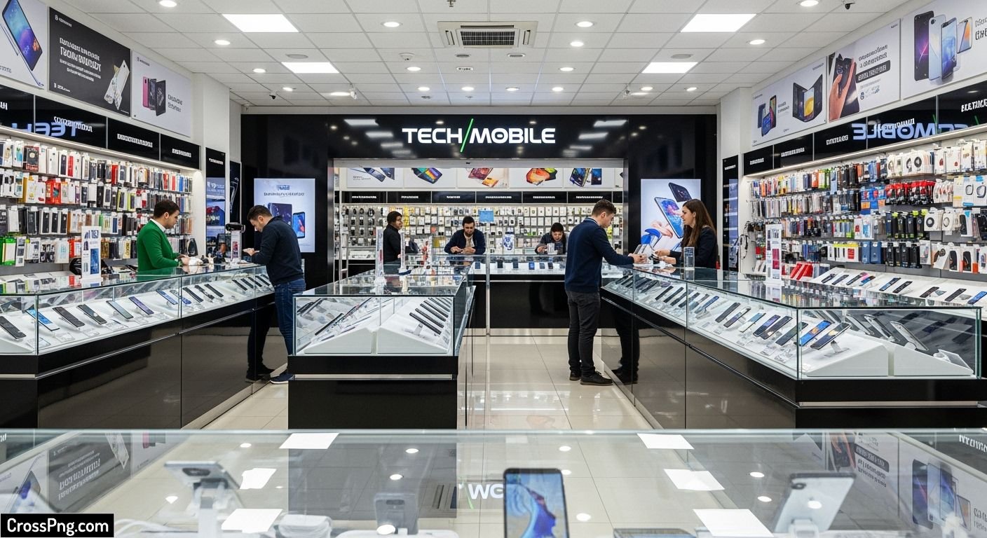 Mobile shop background image