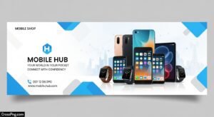 Mobile shop banner background image