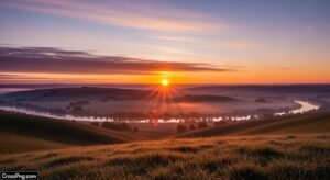 Morning sunrise background image